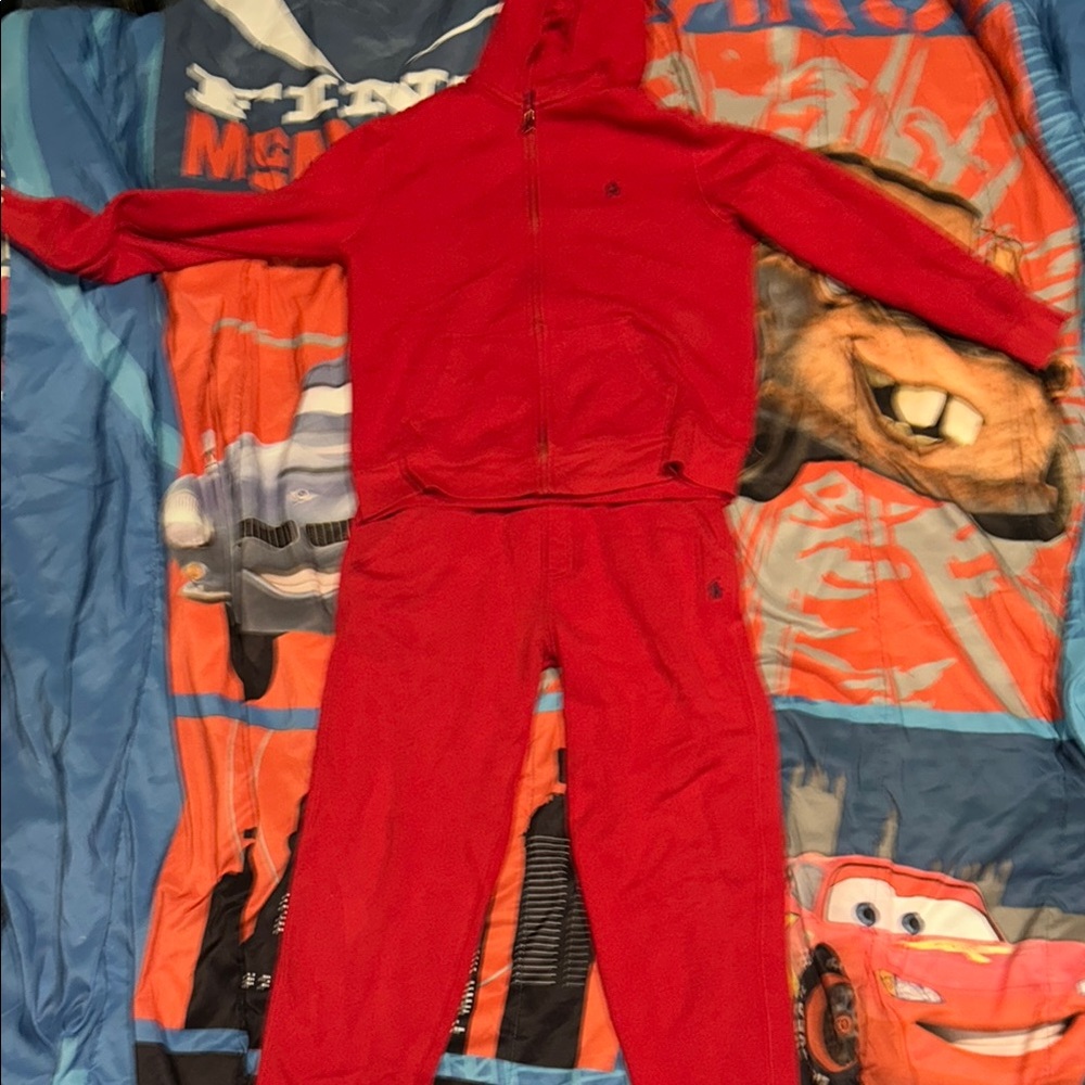 (Boys) Polo by Ralph Lauren Red sweatsuit